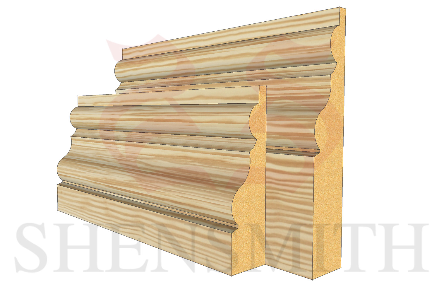 essex profile Pine Skirting Board