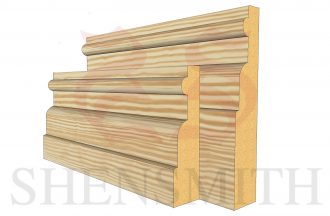 reeded 1 profile Pine Skirting Board